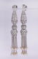 Pair of diamond, cultured pearl and 18k white gold
