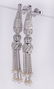 Pair of diamond, cultured pearl and 18k white gold - 2