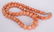 Carved coral bead and metal necklace - 3