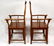 Chinese Wood Officials Hat Armchairs - 3
