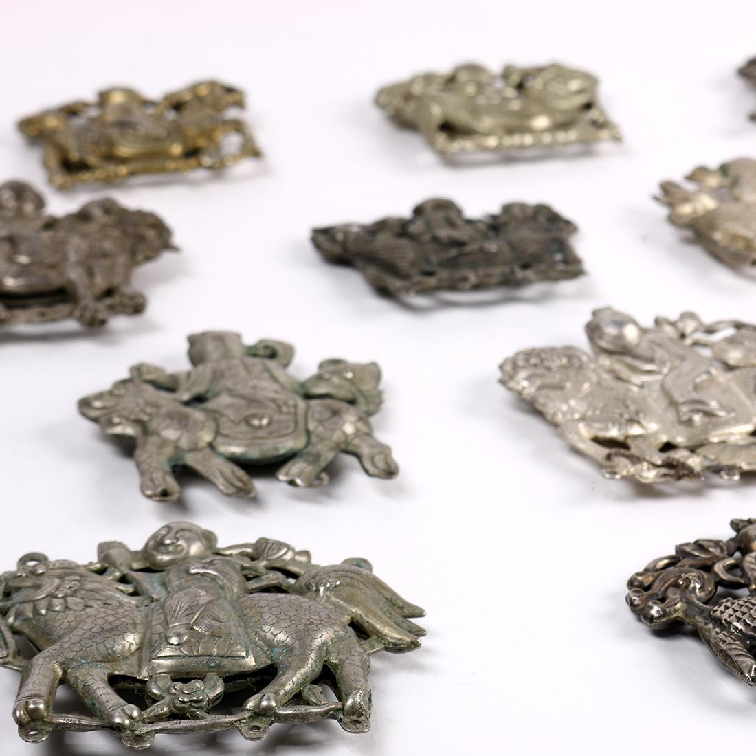 Chinese Silver Plaques, Child/Qilin (1 of 4)