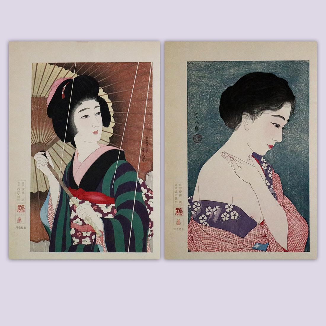 Japanese Woodblock Prints, Bijinga,Torii Kiyotada (1 of 7)