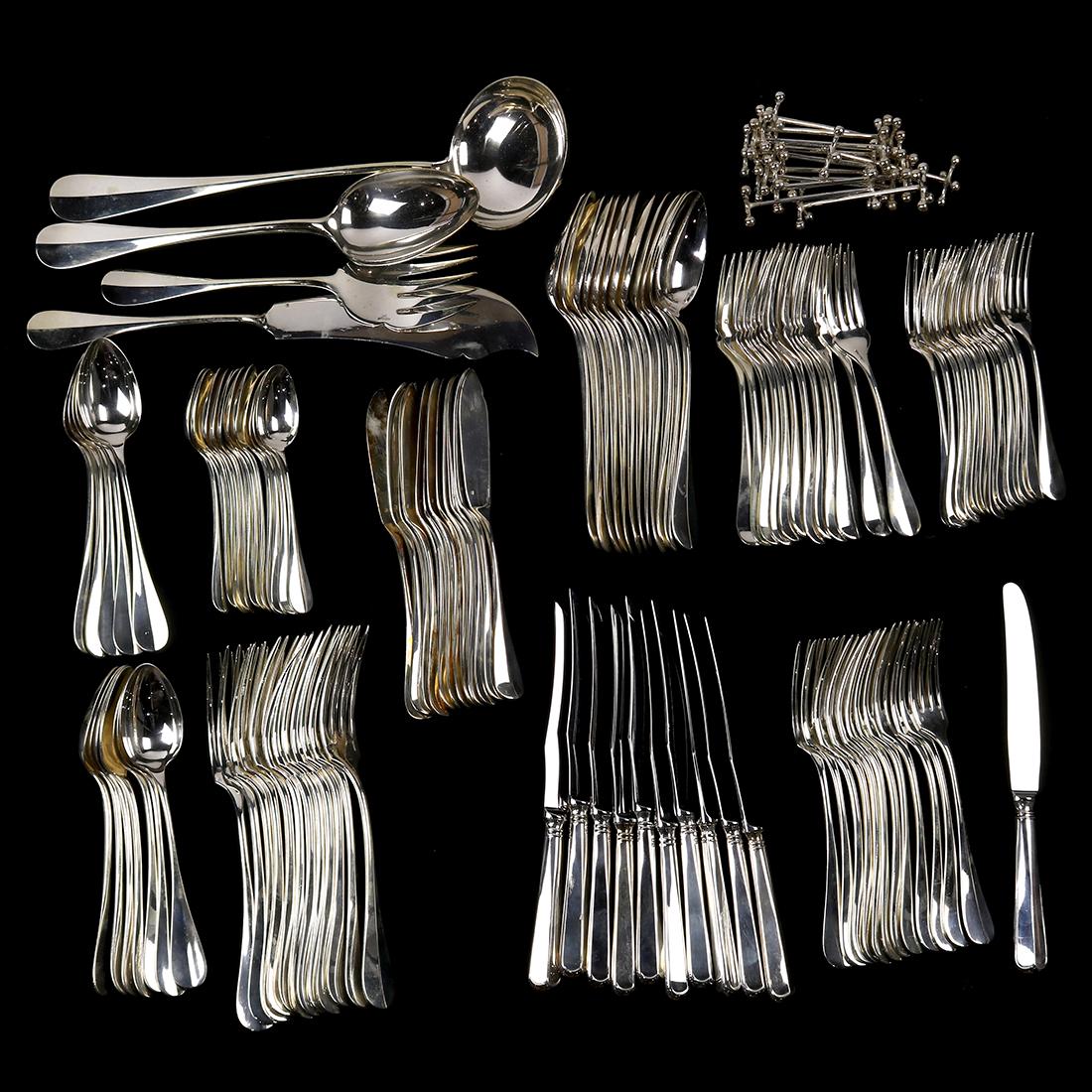 (lot of 121) Christofle silverplate flatware (1 of 2)