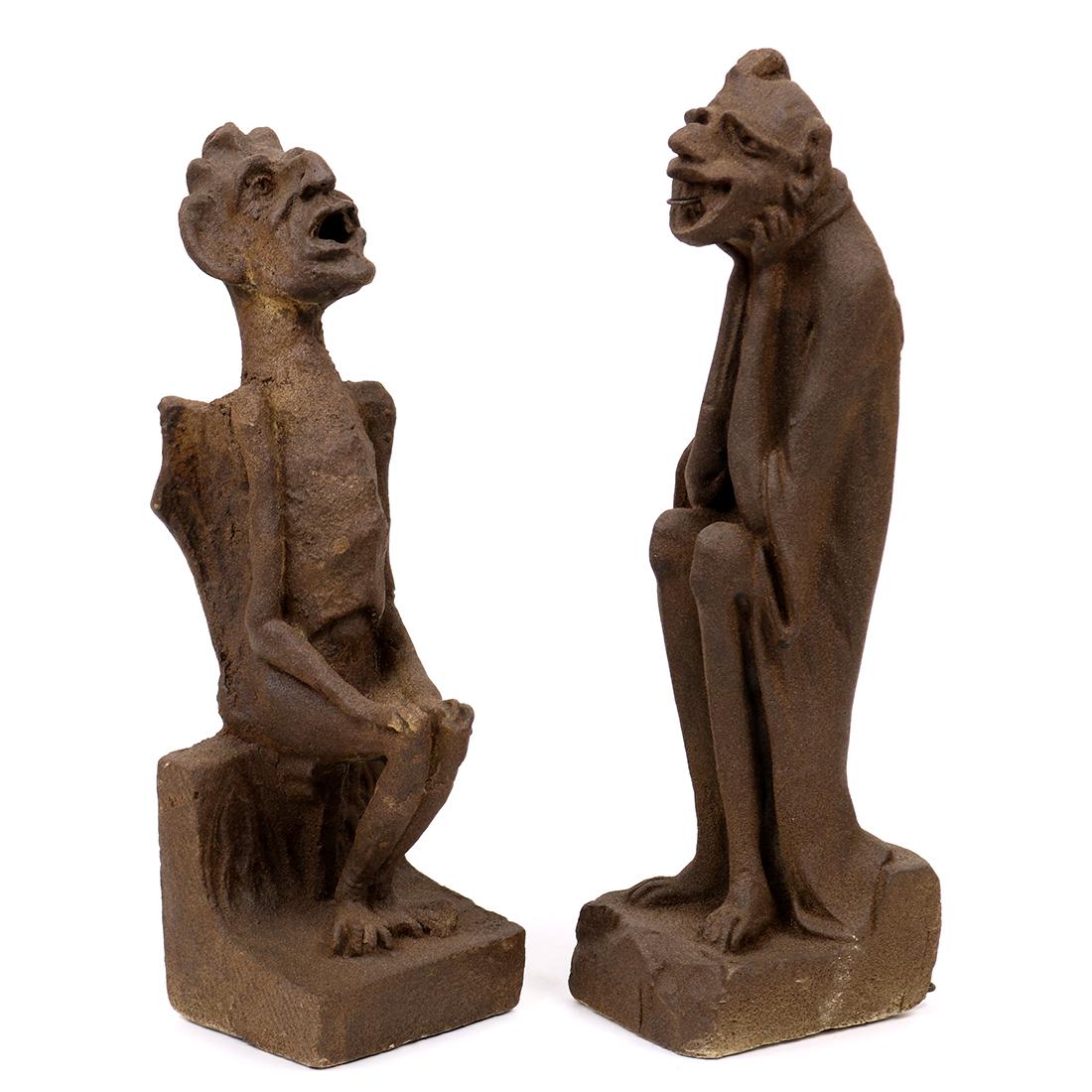 (lot of 2) Architectural composition gargoyles, early (1 of 7)