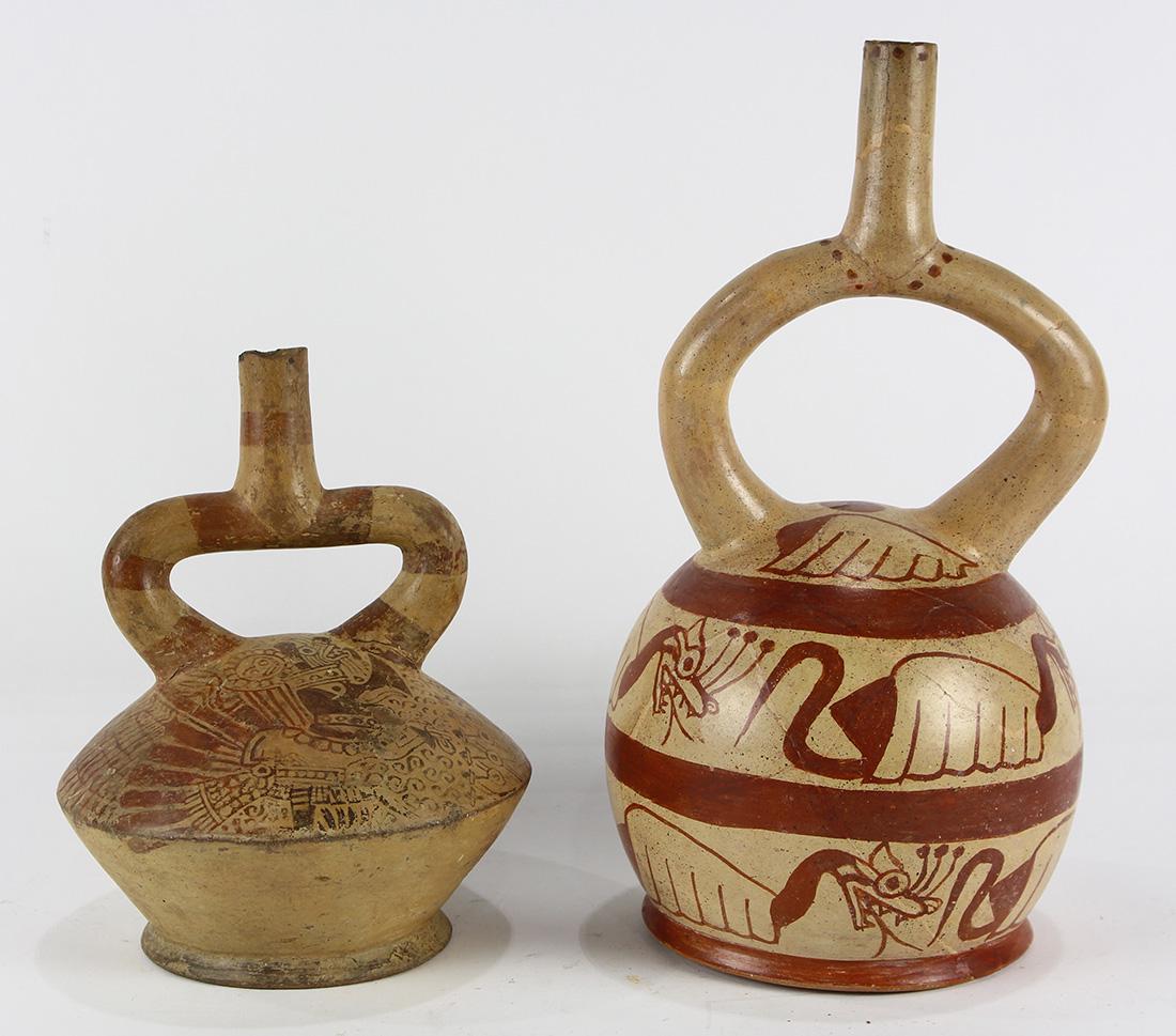 (lot of 2) Pre-Columbian stirrup vessels (1 of 3)
