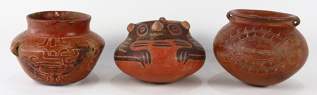 (lot of 3) Pre-Columbian vessel group (1 of 4)