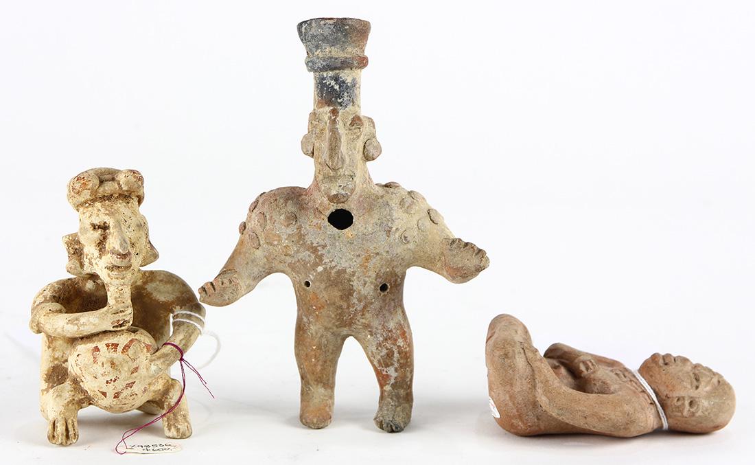 (lot of 3) Pre-Columbian figurines, consisting of (2) (1 of 2)
