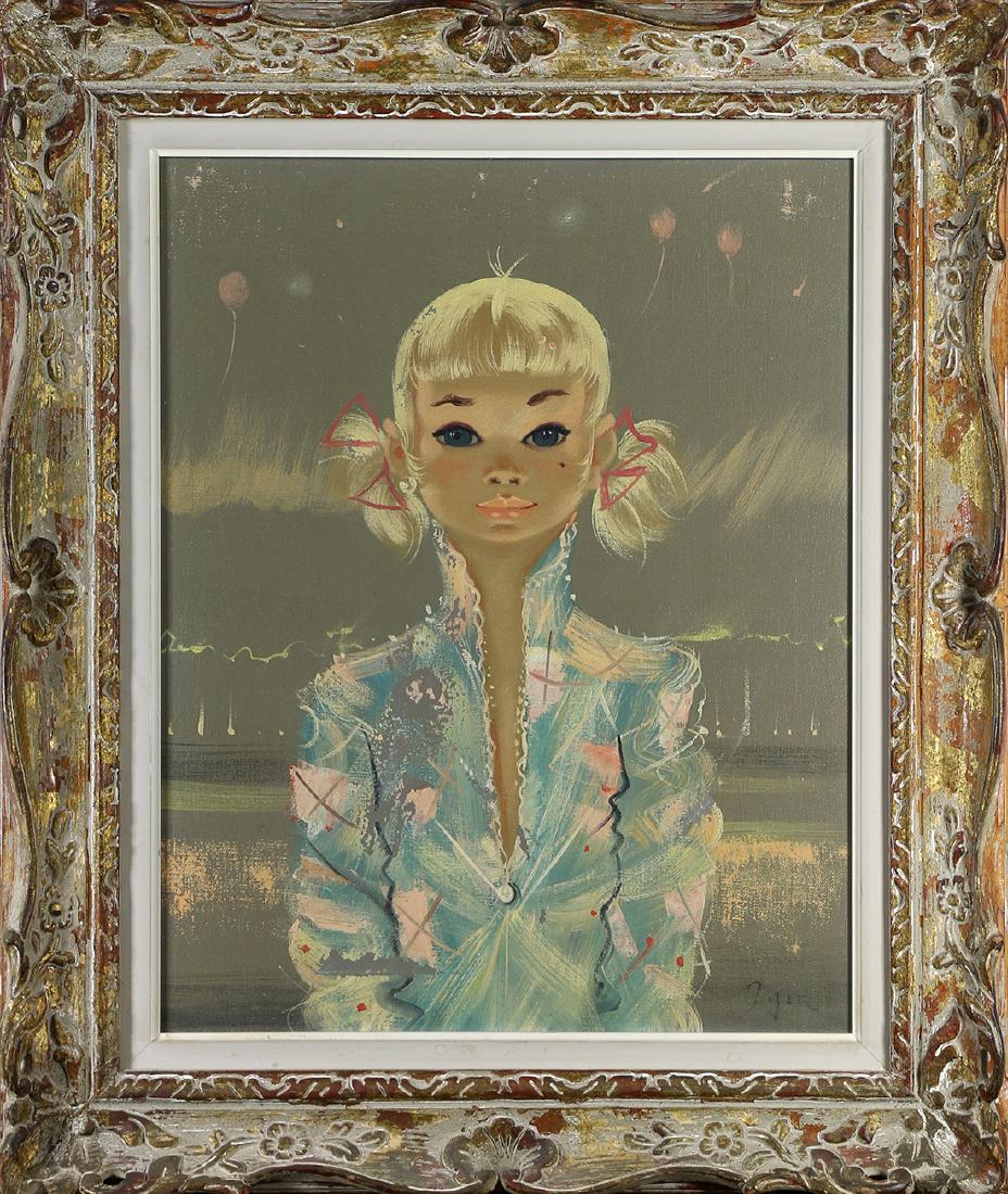 Painting, Follower of Margaret Keane (1 of 1)