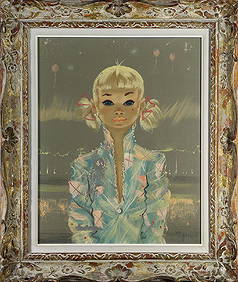 Painting, Follower of Margaret Keane (1 of 1)