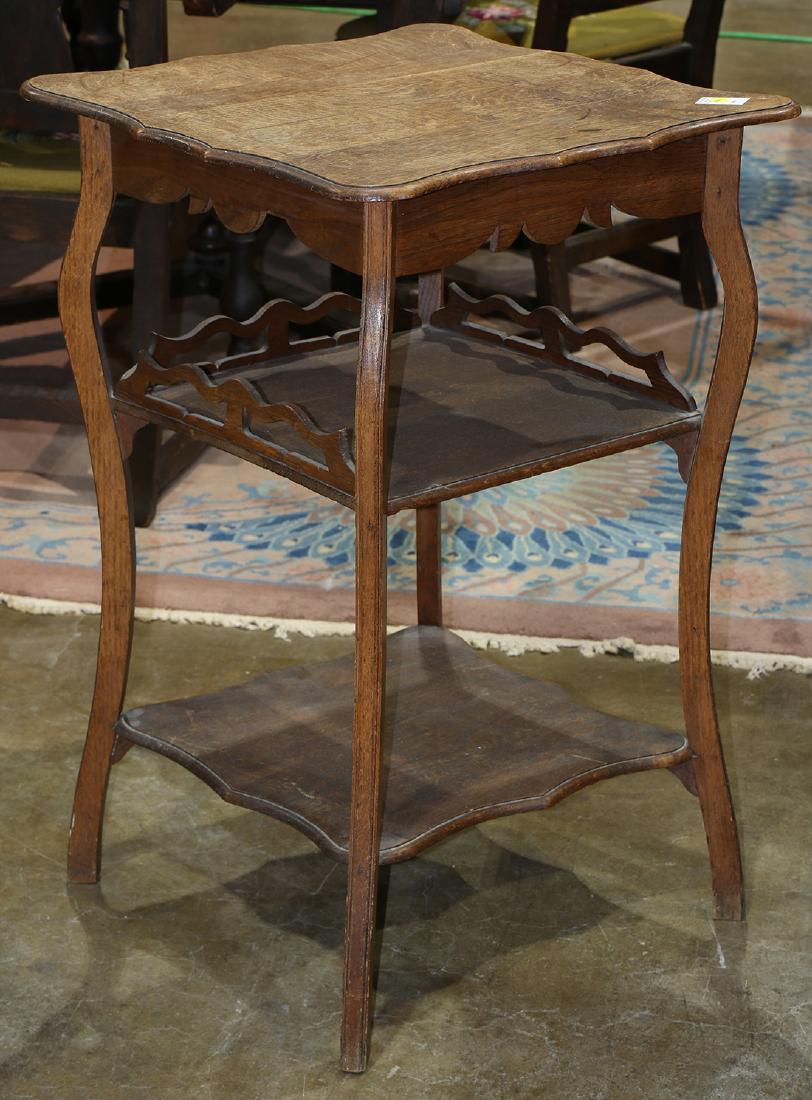 American quartersawn oak occasional table, the scallop (1 of 2)