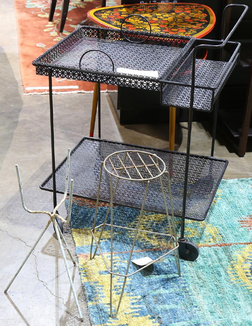 (lot of 3) Outdoor metal decorative group, consisiting (1 of 2)