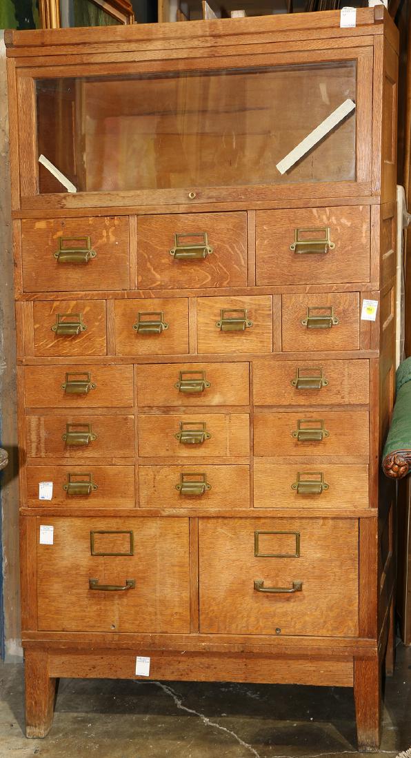 Oak library cabinet (1 of 2)