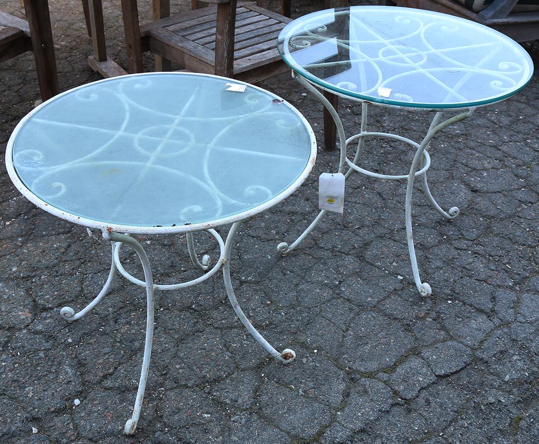 (lot of 2) French bistro style occasional tables (1 of 1)