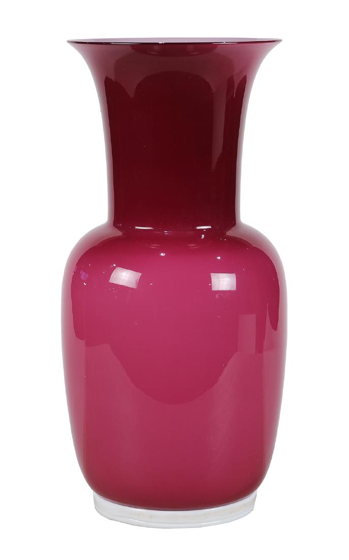 Venini / Tomaso Buzzi Opalino vase executed in 1984 (1 of 5)