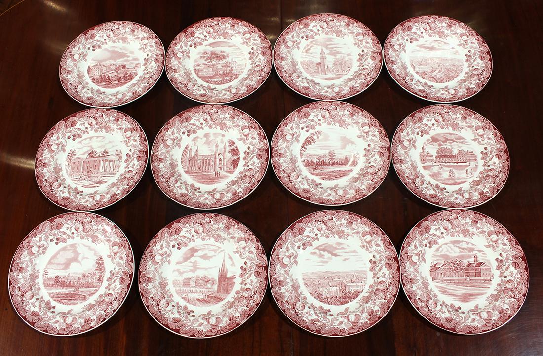 (lot of 12) Wedgwood "Harvard" porcelain dishes (1 of 4)