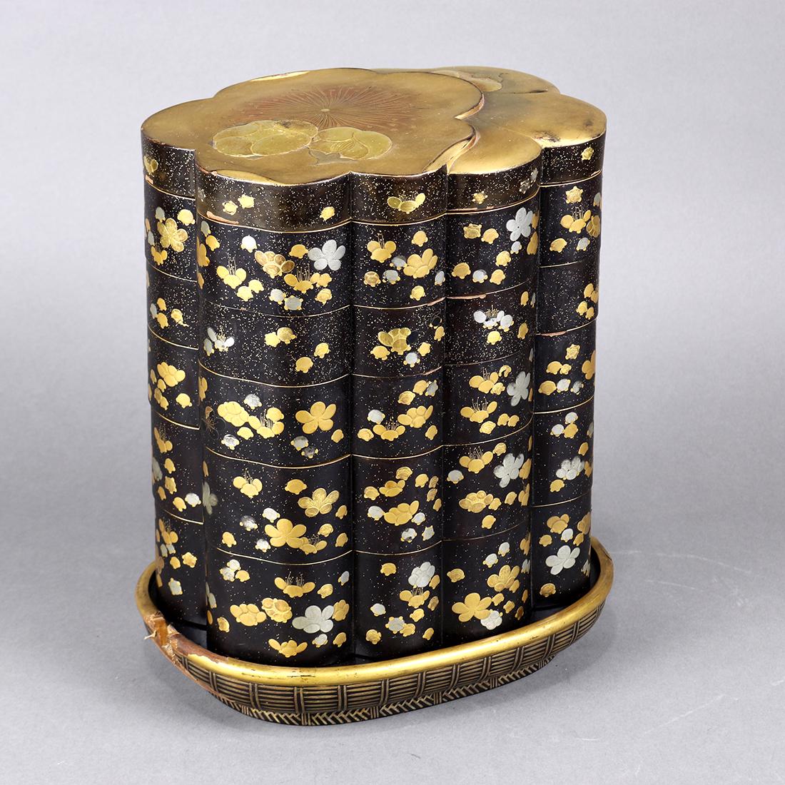 Japanese Jubako Box, Prunus (1 of 6)