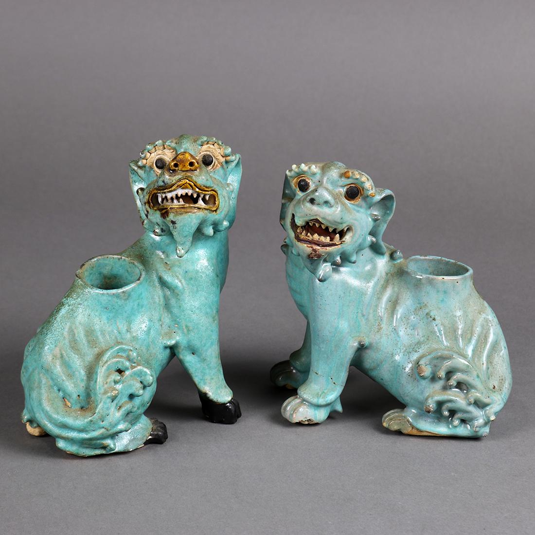 Chinese Beast Form Ceramic Candle Holders (1 of 6)