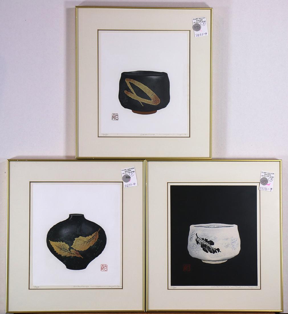 Japanese Modern Woodblock Prints, Maki Haku, Tea Bowl (1 of 5)