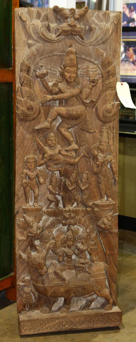 Indian Large Wood Panel, Nataraja (1 of 1)