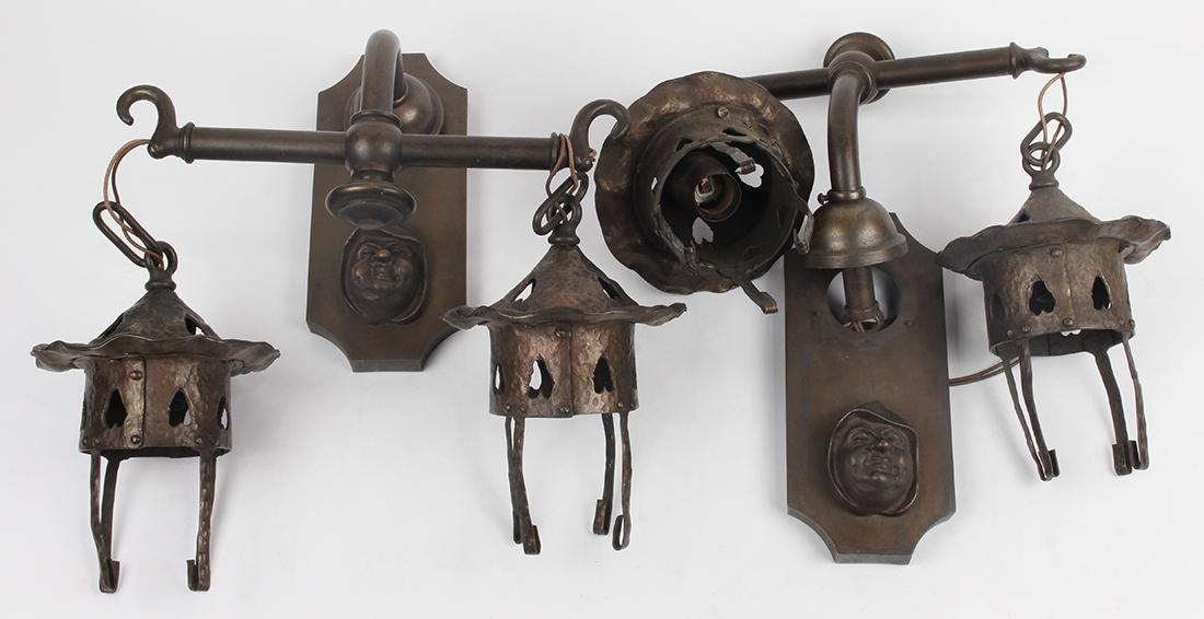 Pair of Arts and Crafts wall sconces, in the manner of (1 of 1)
