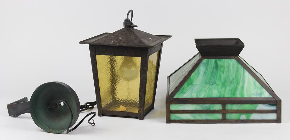 (lot of 2) Arts and Crafts lighting group (1 of 2)