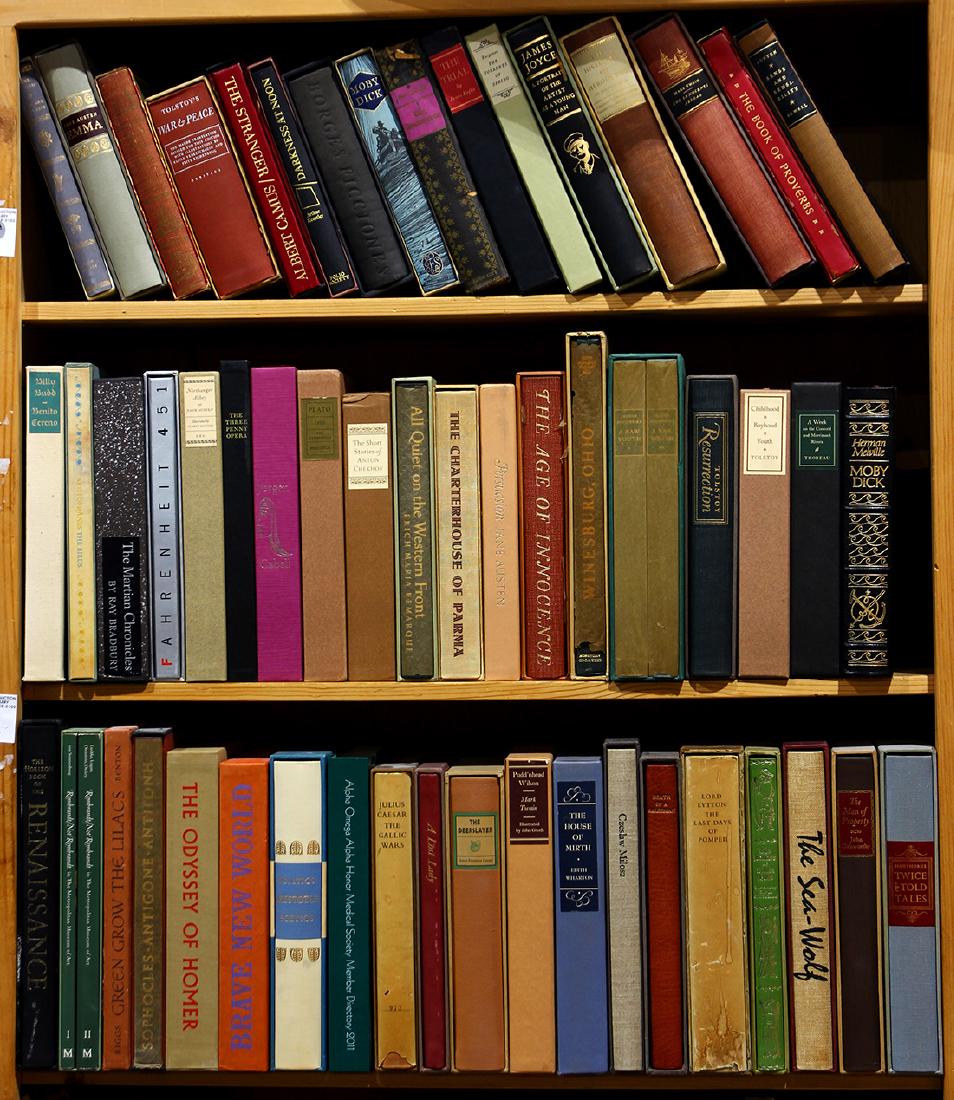 (lot of approx: (lot of approx. 57) Book group, mostly relating to history, literature, including limited edition club and special editions, such as All Quiet on the Western Front, Moby Dick, Emma, War and Peace, The