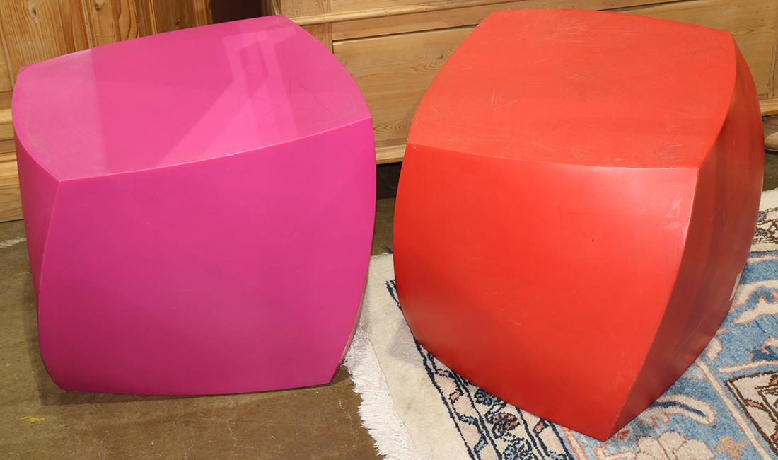 (lot of 2) Frank Gehry for Heller cube side tables (1 of 1)