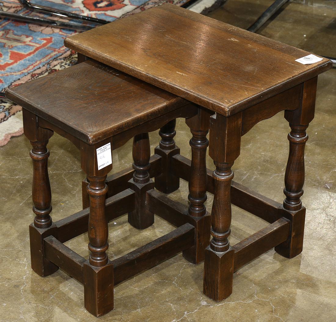 (lot of 2) William and Mary style nesting tables (1 of 2)