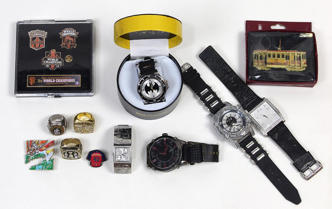 (Lot of 13) Collection of metal wristwatches and San (1 of 4)