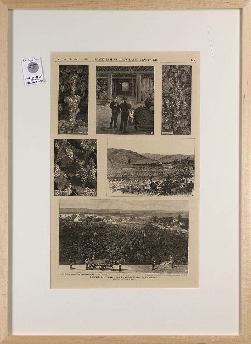 Kohler & Frohling's Wine-Cellar in Sonoma County, Edge: Frank Leslies Illustrated Newspaper (American, 1887), "Kohler & Frohling's Wine-Cellar, in Sonoma County/Edge Hill Vineyard in Napa County/Mission San Jose Vineyard in Alameda County/Central Californi