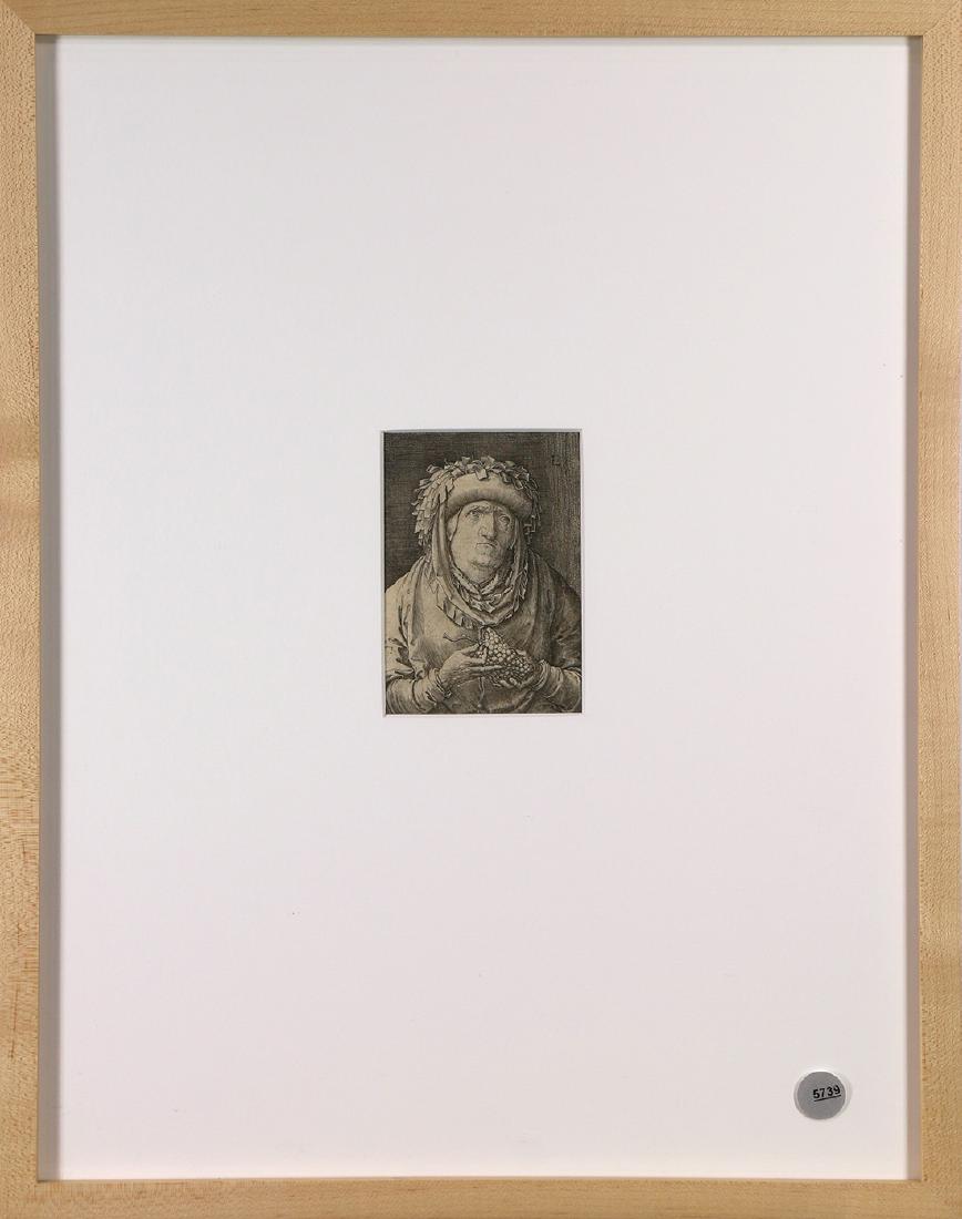 Print, Lucas van Leyden, Old Woman with Grapes (1 of 1)