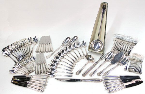 Set of 6 French Silverplate Tablespoons 8 12 Ravinet d/'Enfert