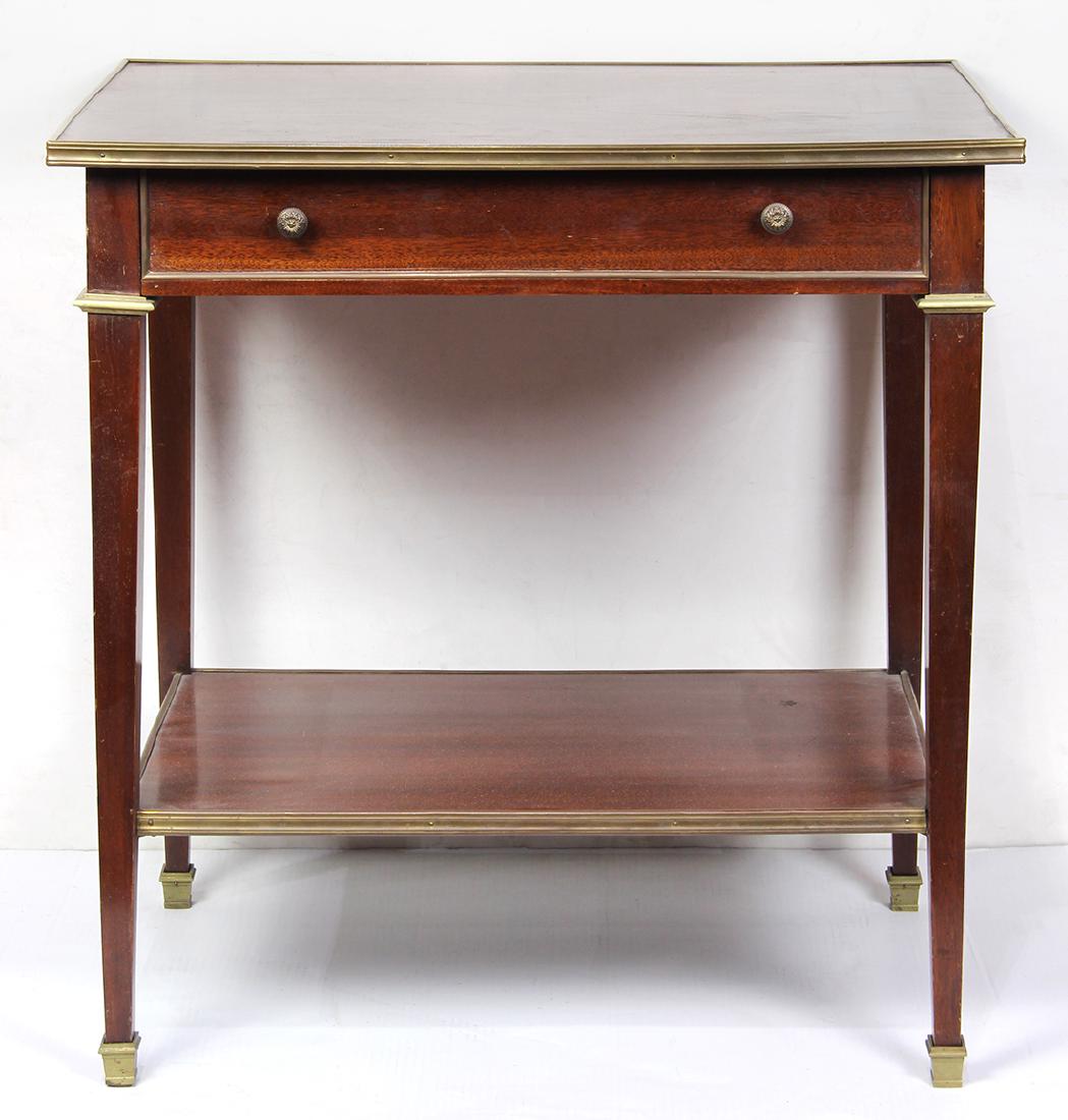 French Neoclassical style brass and mahogany occasional (1 of 5)