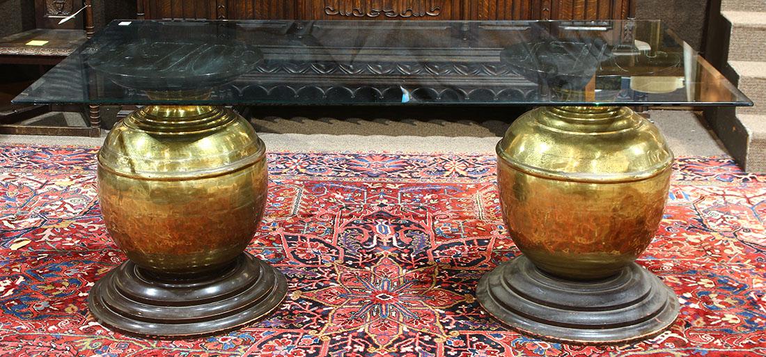 Large double pedestal table (1 of 5)