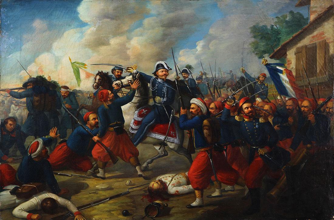Painting, French and Italian Battle Scene, 1860 (1 of 8)