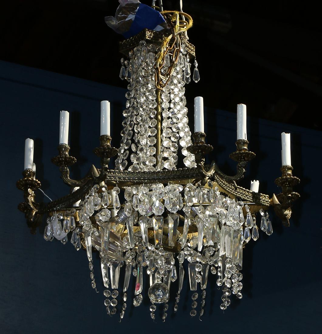 Continental crystal chandelier (1 of 3)