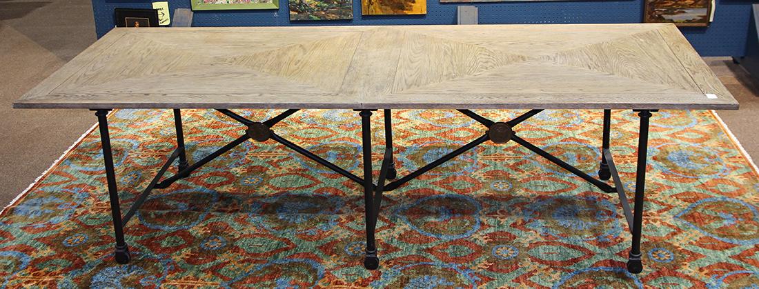 Industrial Age oak dining table (1 of 5)