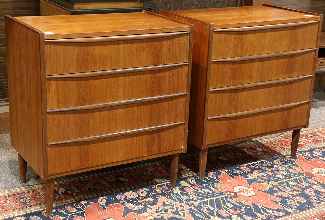 Pair of Mid-Century Modern teak chests (1 of 2)