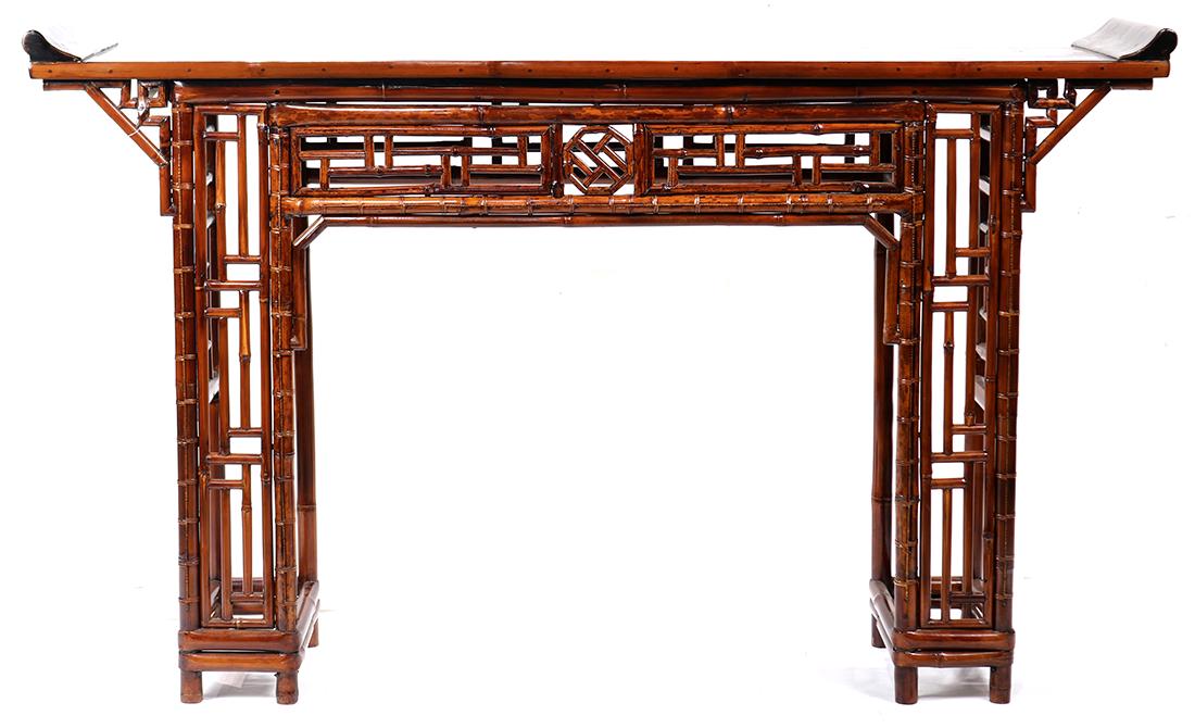 Chinese Bamboo and Wood Altar Table (1 of 5)