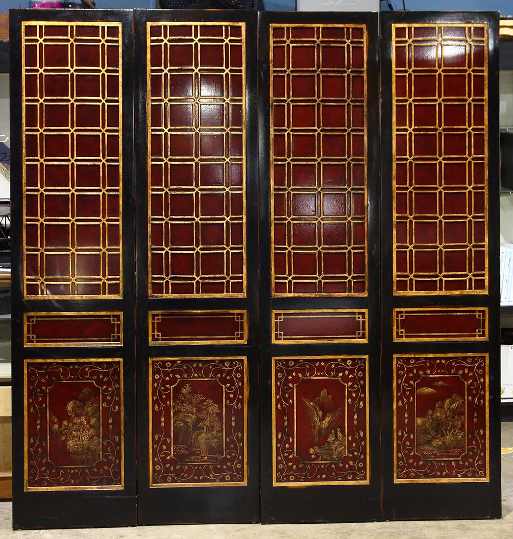 Asian-style Four Panel Screen (1 of 2)