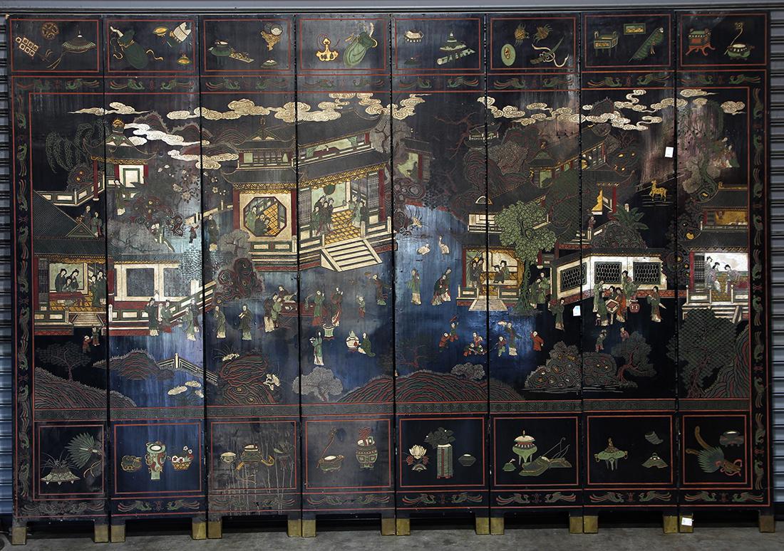 Chinese Coromandel Eight Panel Screen (1 of 8)
