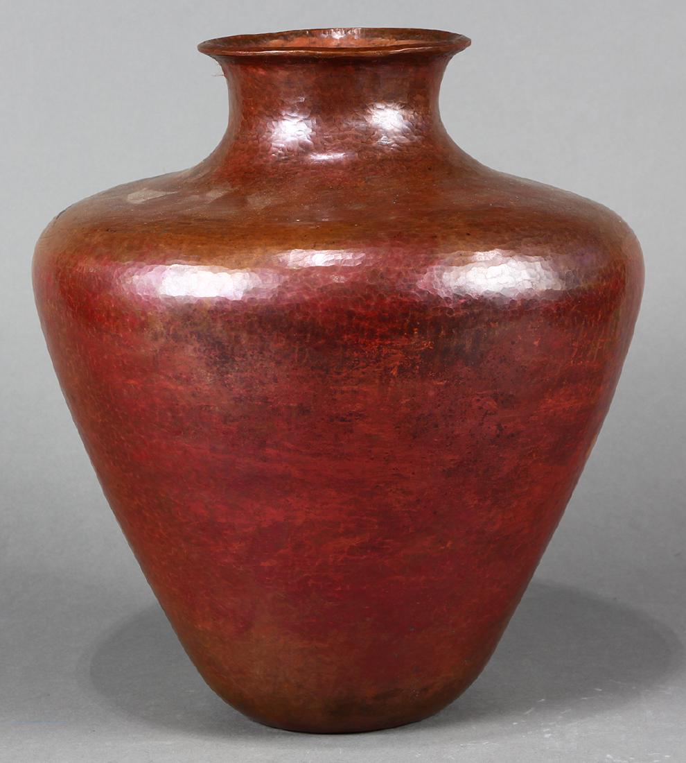 Copper hand-hammered vessel in the manner Dirk van Erp, (1 of 6)
