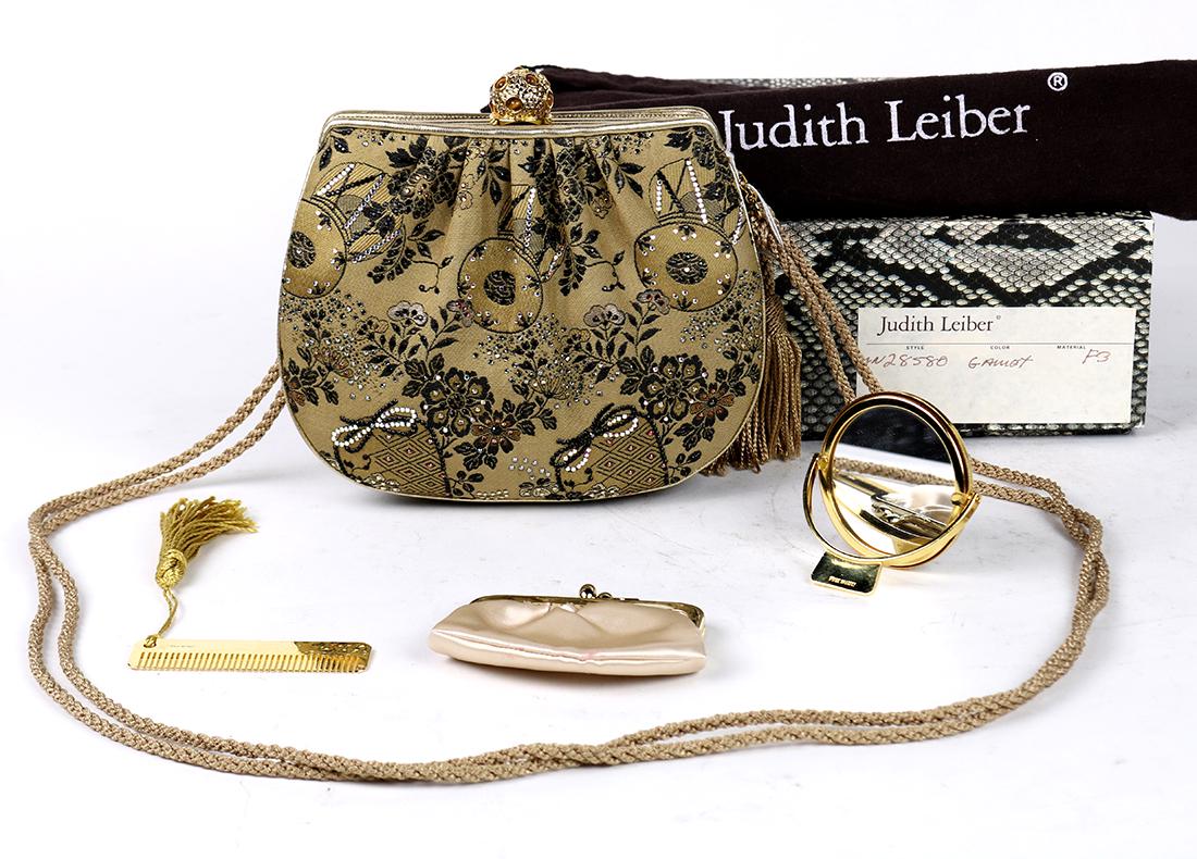 Judith Leiber "Gamet" clutch, having cabochon tiger's (1 of 3)