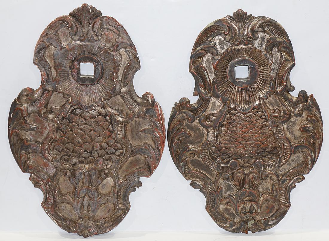 (lot of 2) Continental partial gilt architectural (1 of 1)