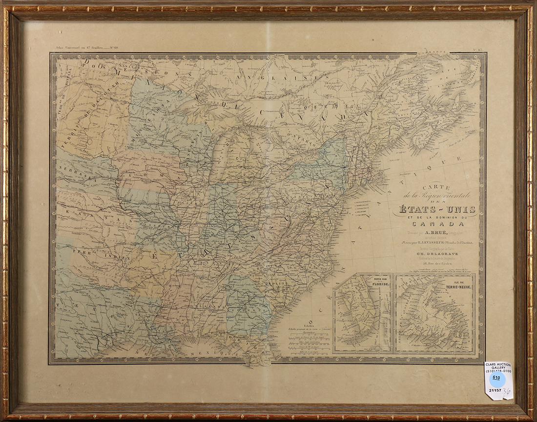Engraved map of Canada and United States (1 of 1)