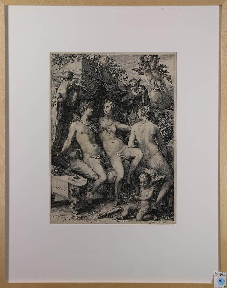 Print, After Hendrik Goltzius, Bacchus, Venus, and (1 of 1)