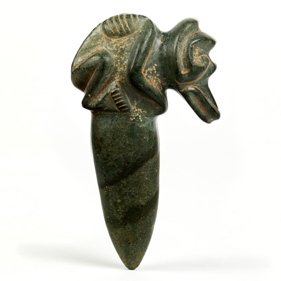 Taíno society hardstone stone stamp, the oval form (1 of 3)