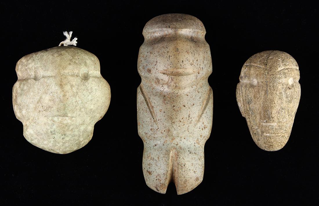 Hardstone carved ethnographic figures, consisting of a (1 of 4)