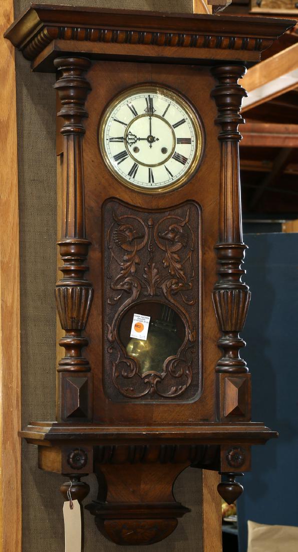 Austrian carved regulator clock (1 of 3)