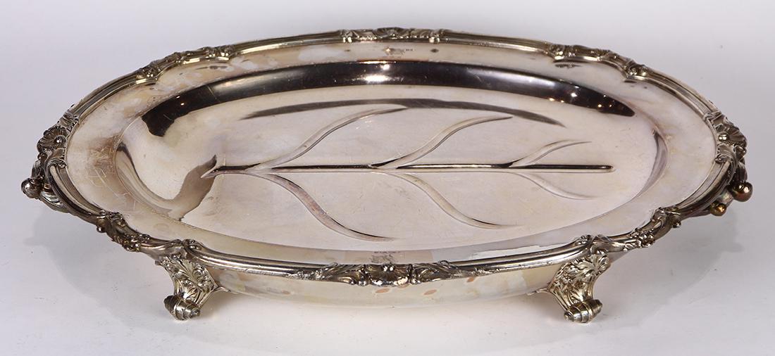Sheffield style silver plate serving platter (1 of 5)